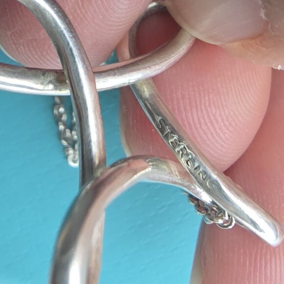 Tiffany & Co Elsa Peretti Infinity Cross 30mm Pendant on 27" Chain - Picture 6 of 6